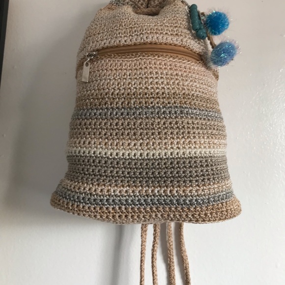 The Zak back pack medium to large, tan and blue🌷🌷 - Picture 2 of 4